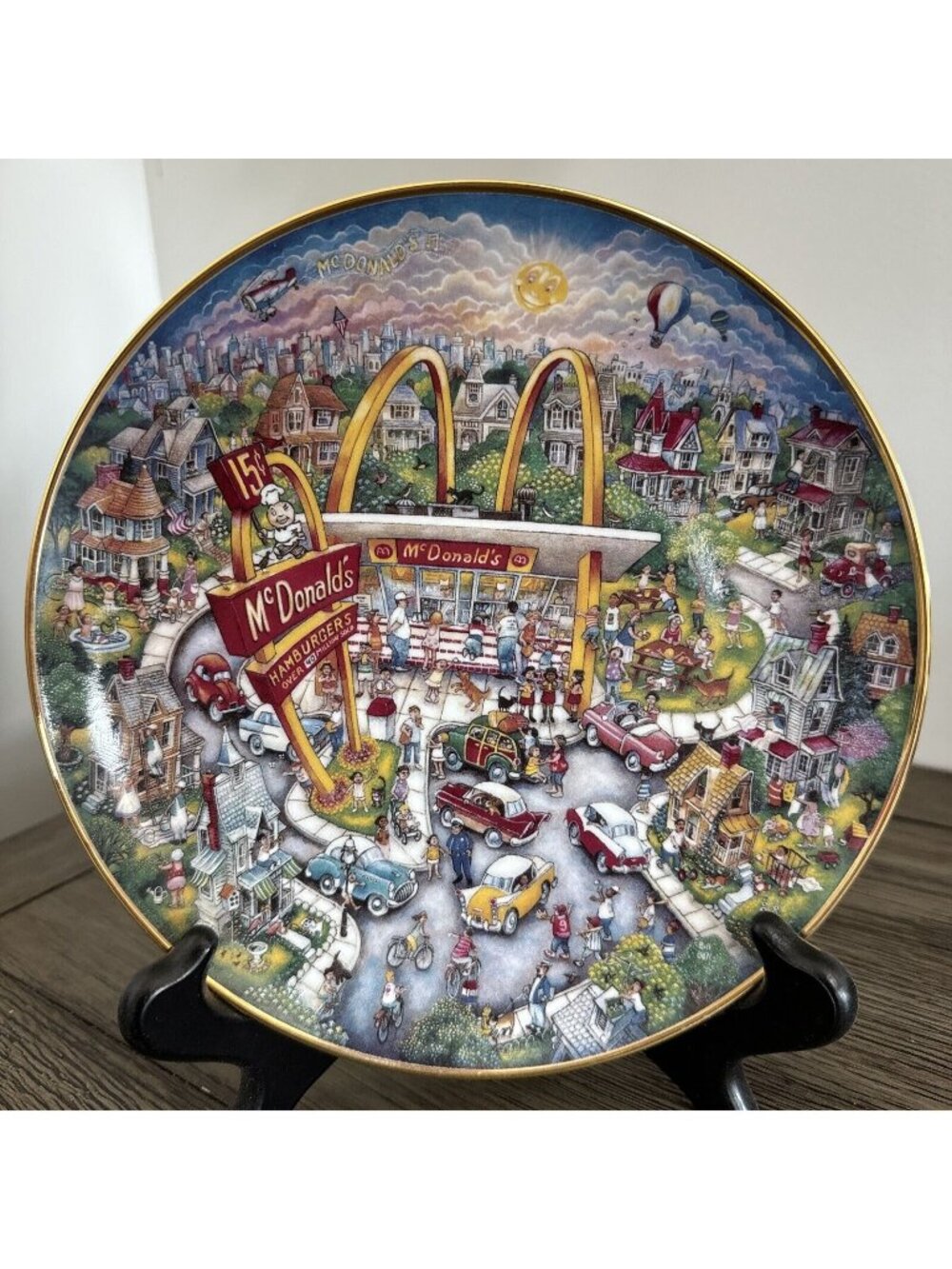McDonalds Golden Moments Limited Edition Collector Plate Bill Bell Franklin Mint - Picture 1 of 6